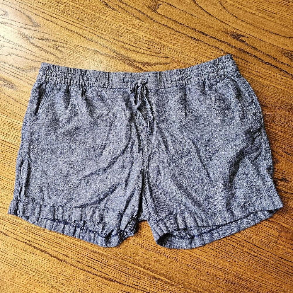 $5 add on item - Old Navy High Rise Linen Blend Pull-On Shorts in Denim Blue (XL